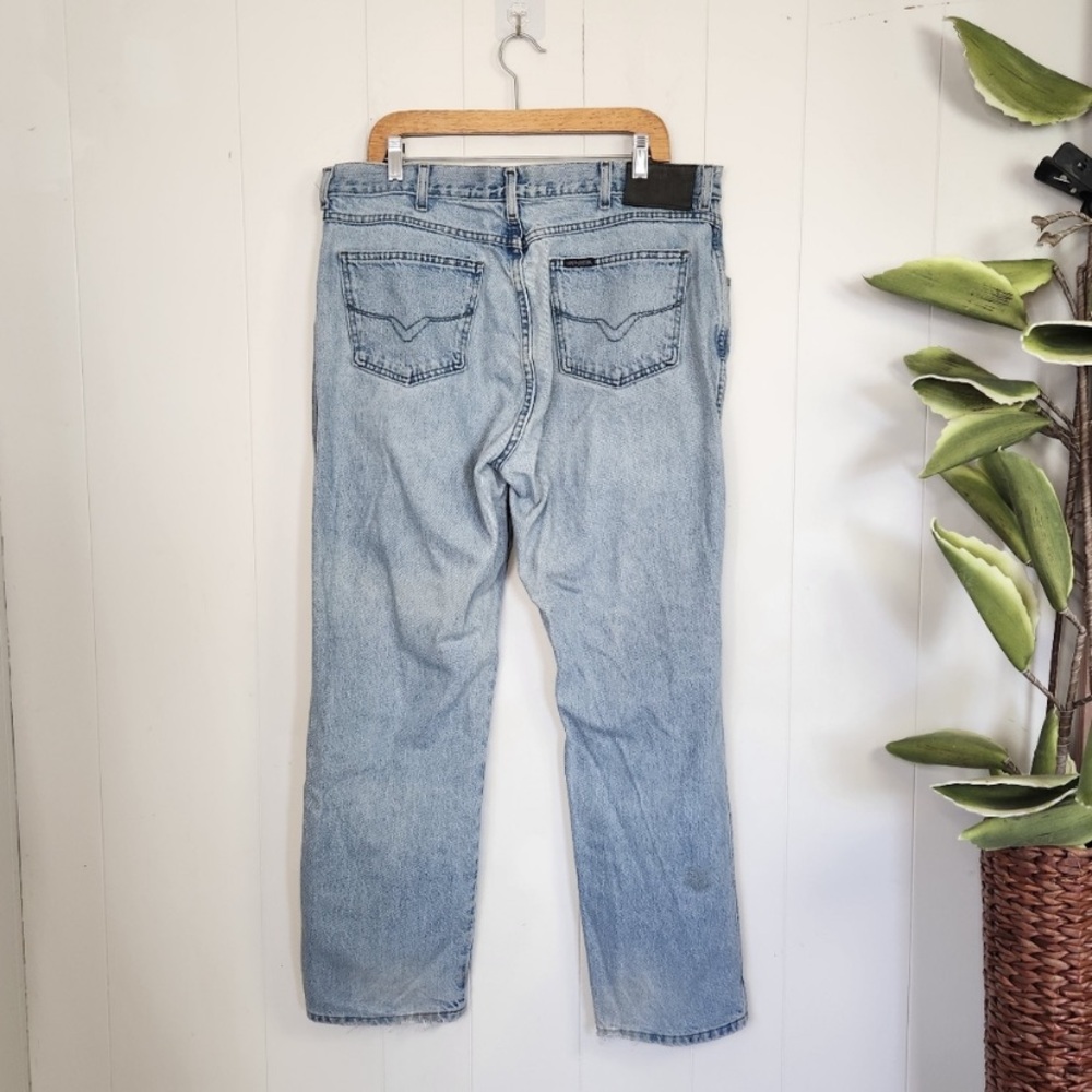 Vintage Harley Davidson Jeans 90s High Waisted Rise 100% Cotton Straight Leg - Picture 2 of 12